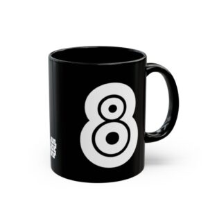 Classic # 8 Black Mug (11oz)